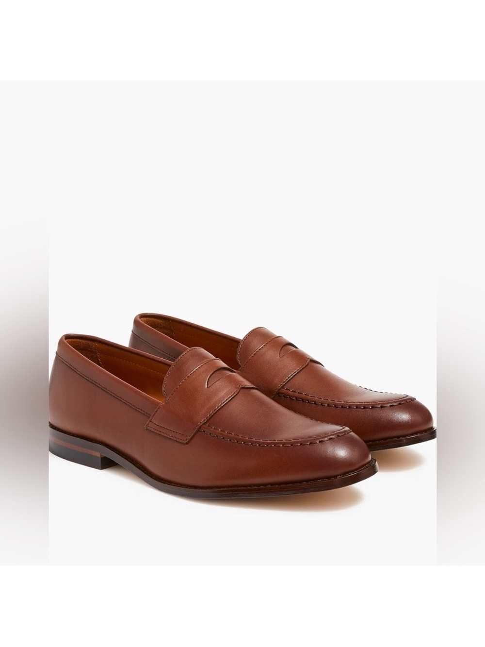 NEW J. Crew Factory Classic Penny Loafer Burnished Brown Leather 11.5 CT009 $248